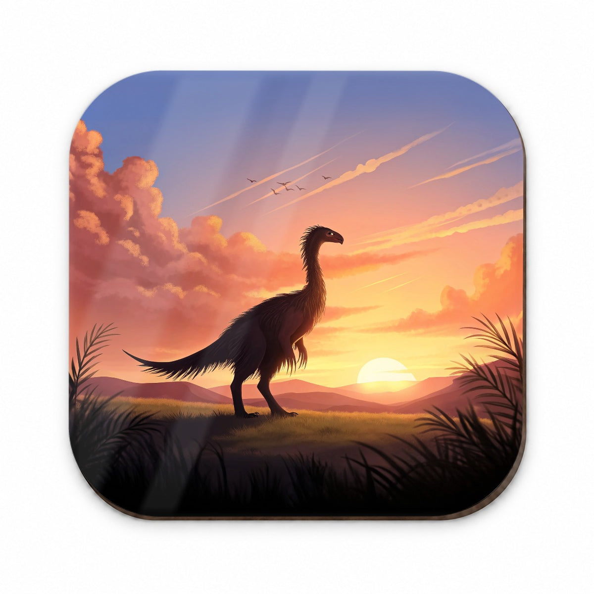 Therizinosaurus Sunset Fridge Magnet