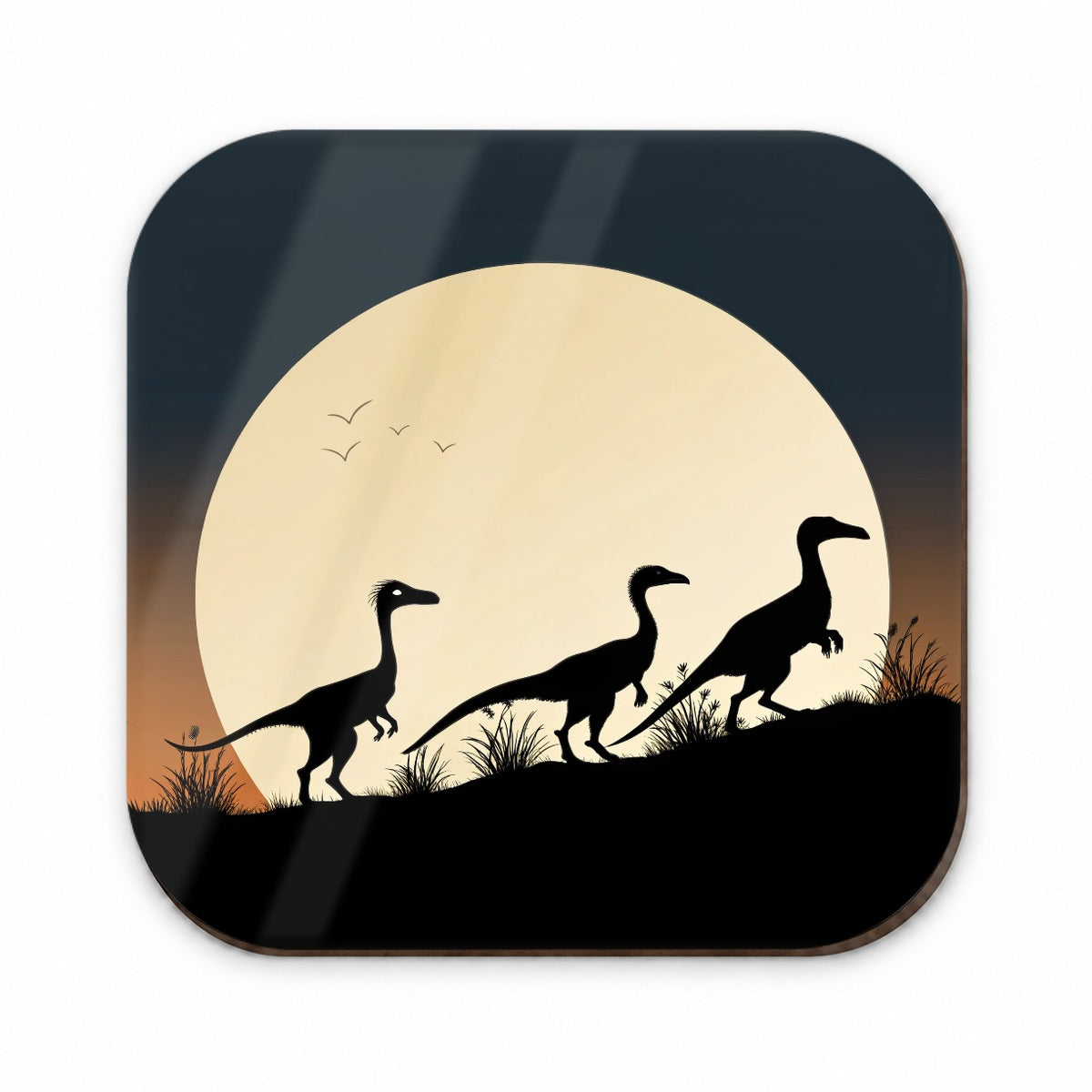 Troodon Silhouettes Dinosaurs Fridge Magnet