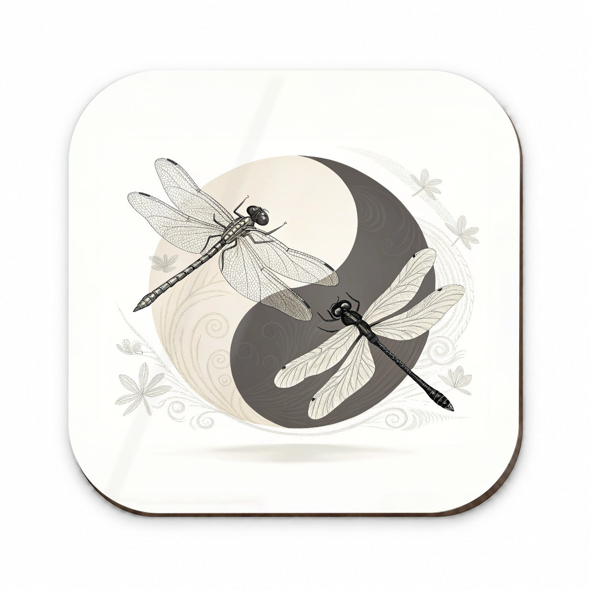 Two Dragonflies Yin Yang Fridge Magnet