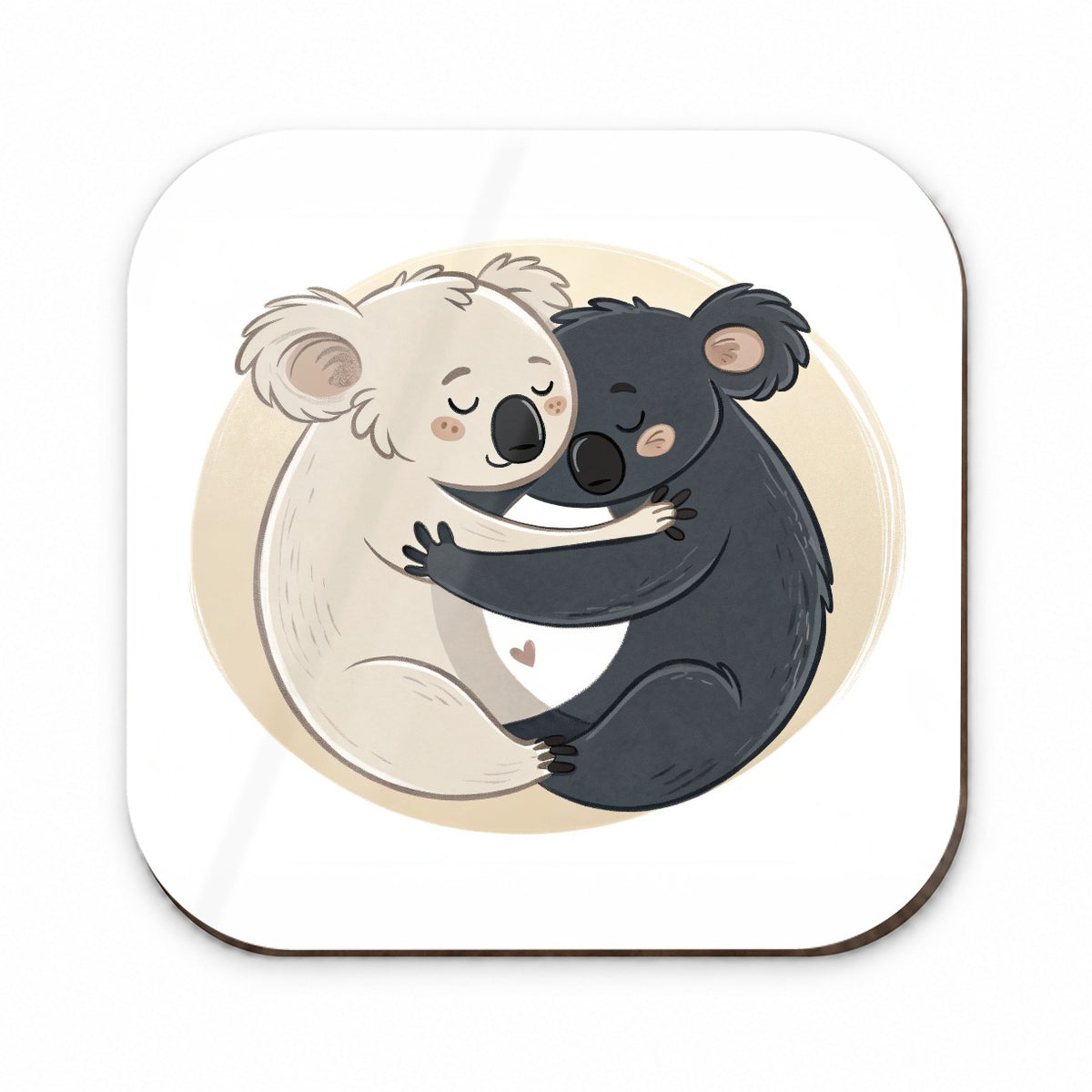 Two Koalas Yin Yang Dark Light Fridge Magnet
