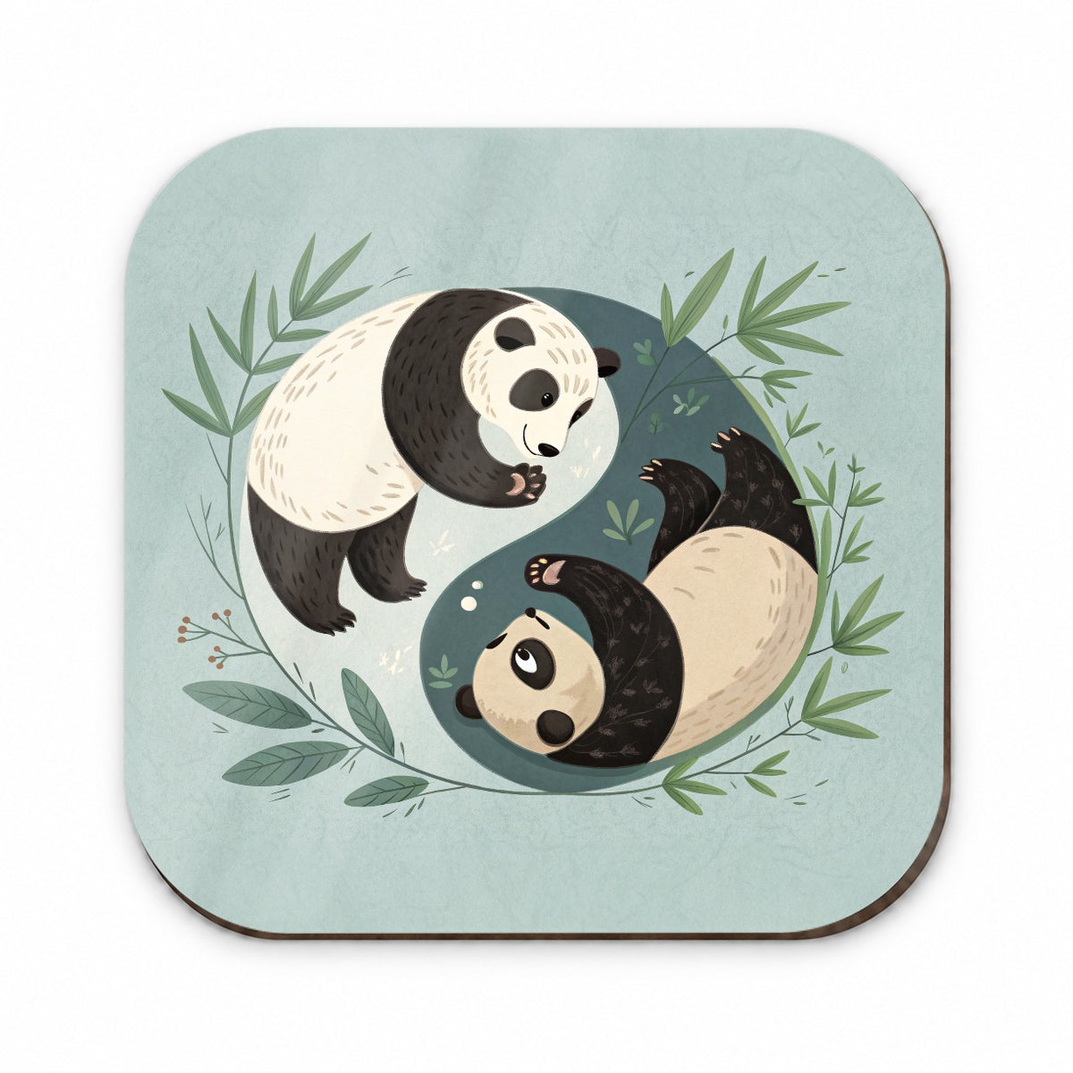 Two Pandas Yin Yang Cute Fridge Magnet