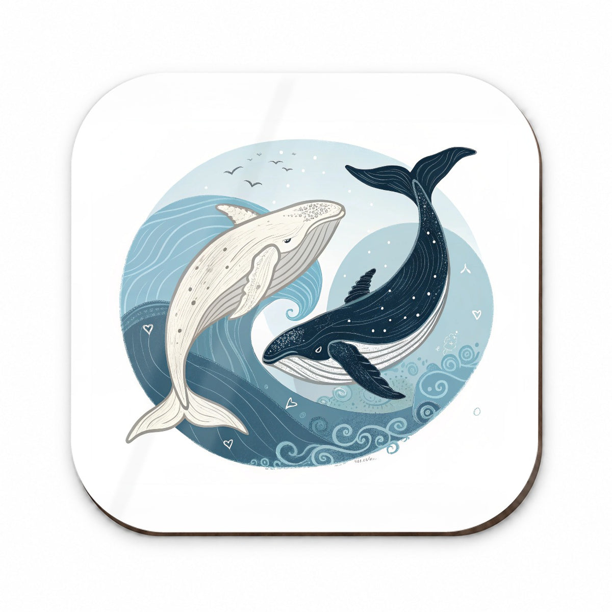 Two Whales Yin Yang Fridge Magnet