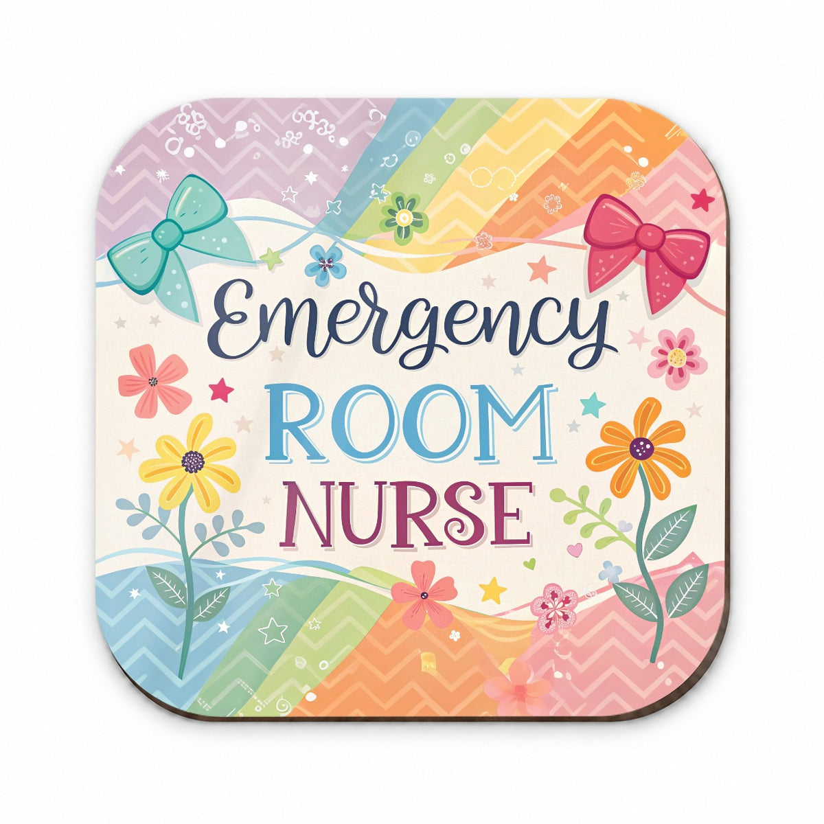 Emergency Room Nurse Appreciation Coquette Bows Flowers Fridge Magnet