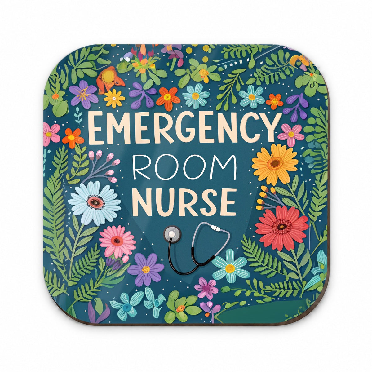 Emergency Room Nurse Appreciation Stethoscope Flowers Fridge Magnet