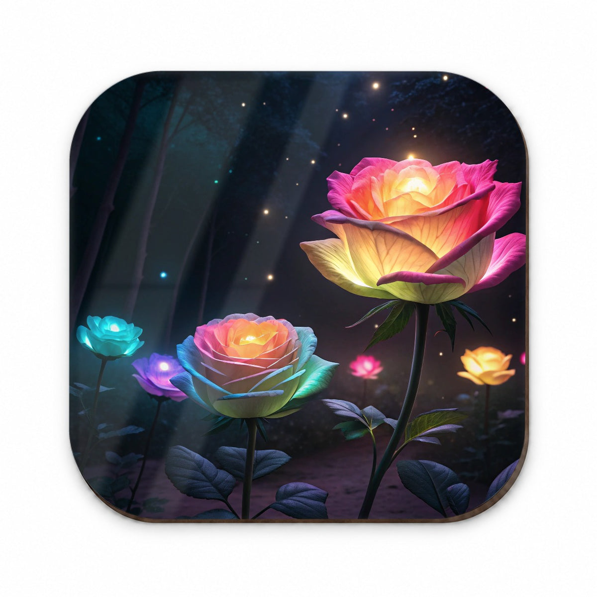 Glowing Roses Beautiful Flowers Fridge Magnet