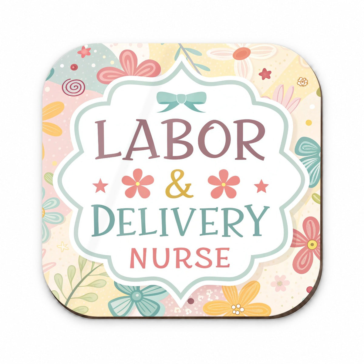 Labor & Delivery Nurse Appreciation Coquette Bows Flowers Fridge Magnet