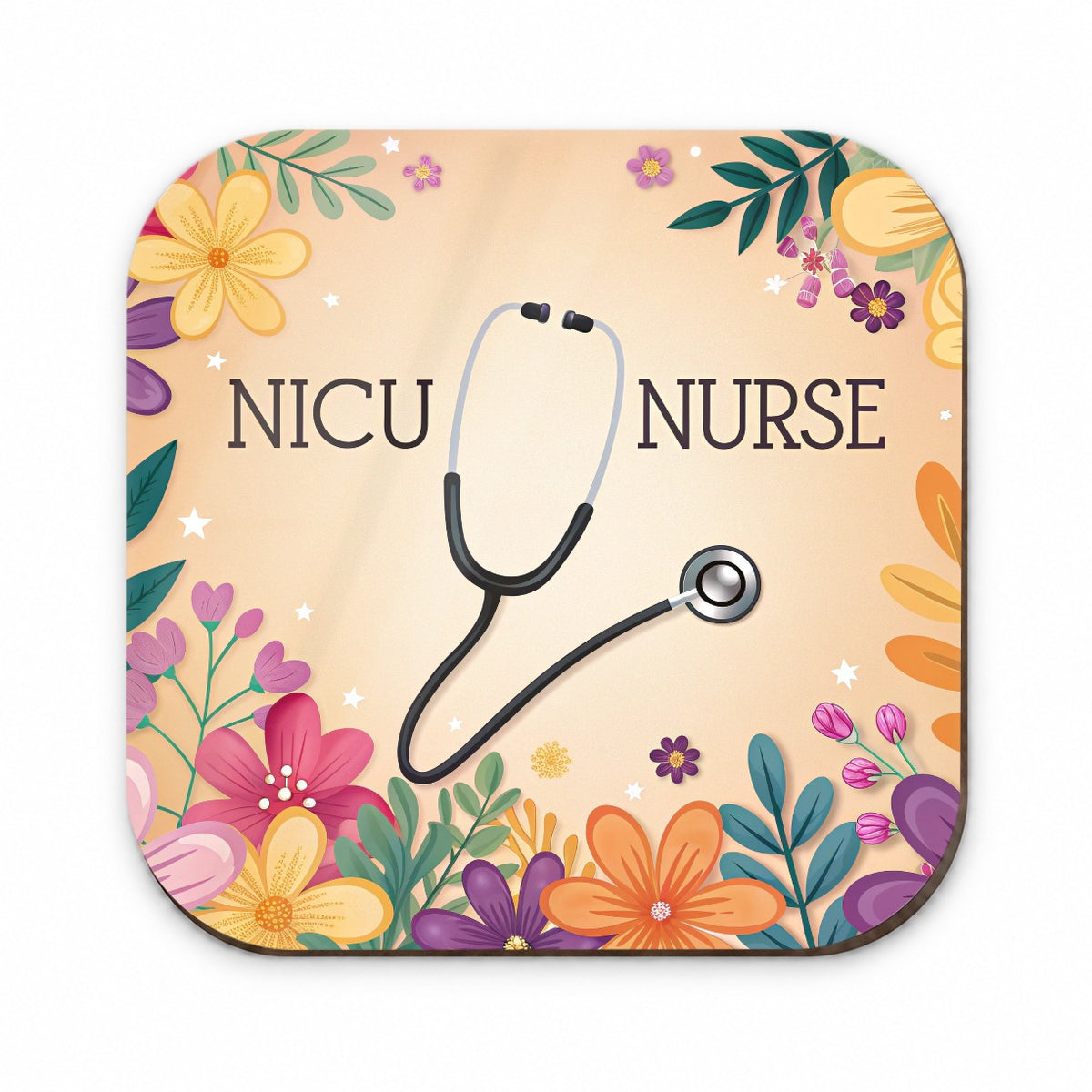 NICU Neonatal Nurse Appreciation Stethoscope Flowers Fridge Magnet