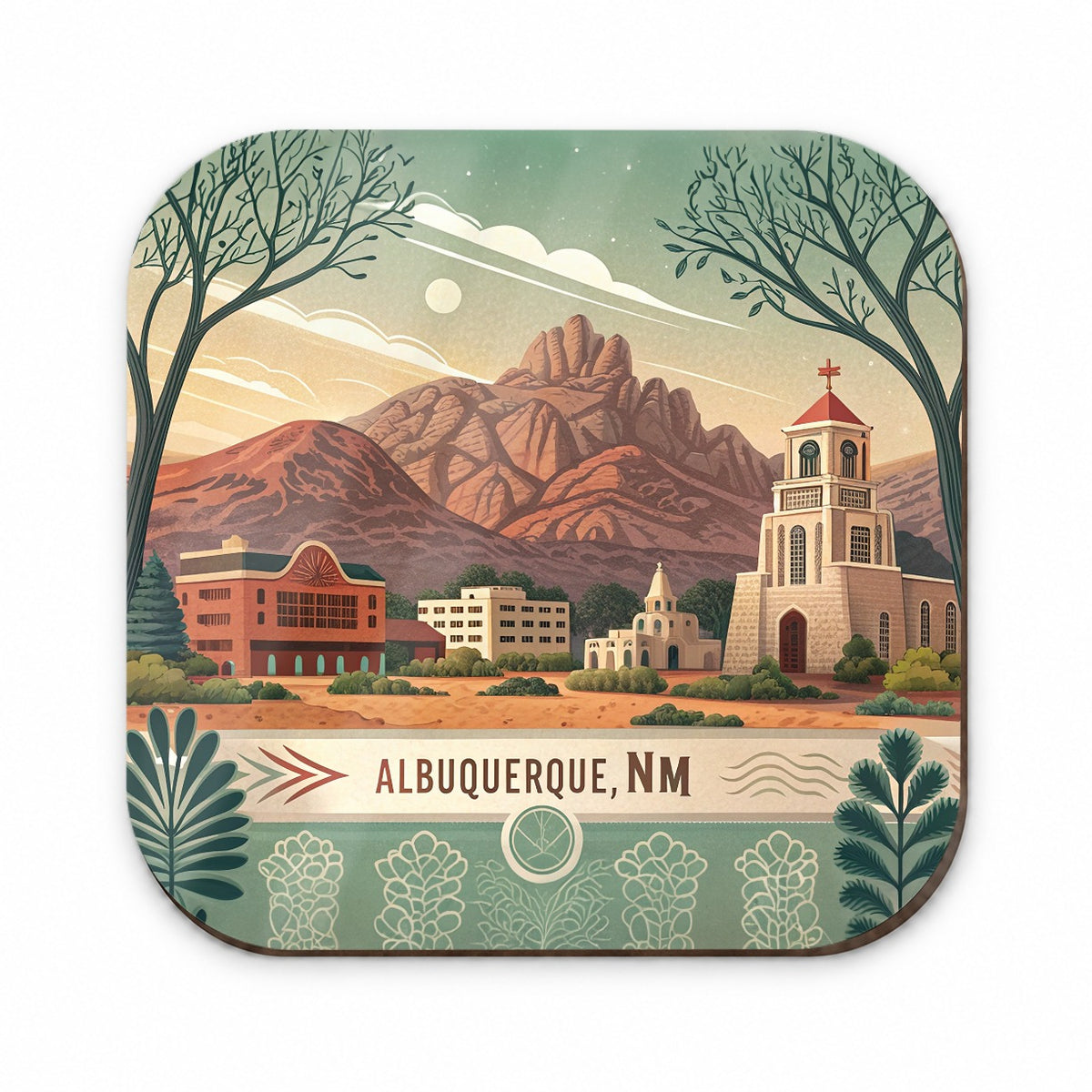 Albuquerque, New Mexico NM Travel City State Stamp Fridge Magnet