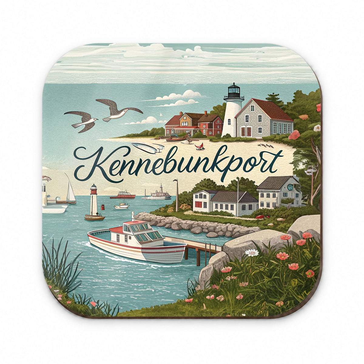Kennebunkport, Maine ME Travel City State Stamp Fridge Magnet