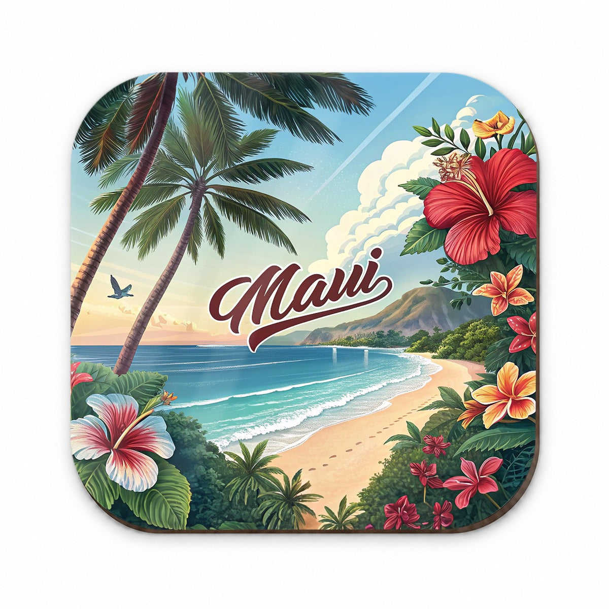 Maui, Hawaii HI Travel City State Stamp Fridge Magnet