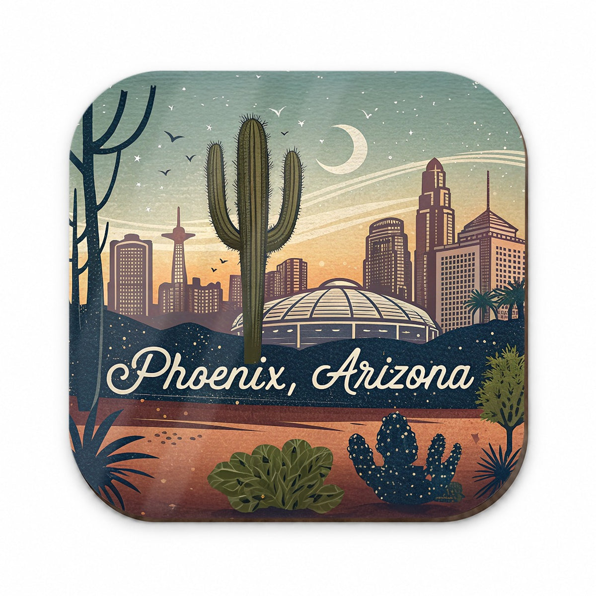 Phoenix, Arizona AZ Travel City State Stamp Fridge Magnet