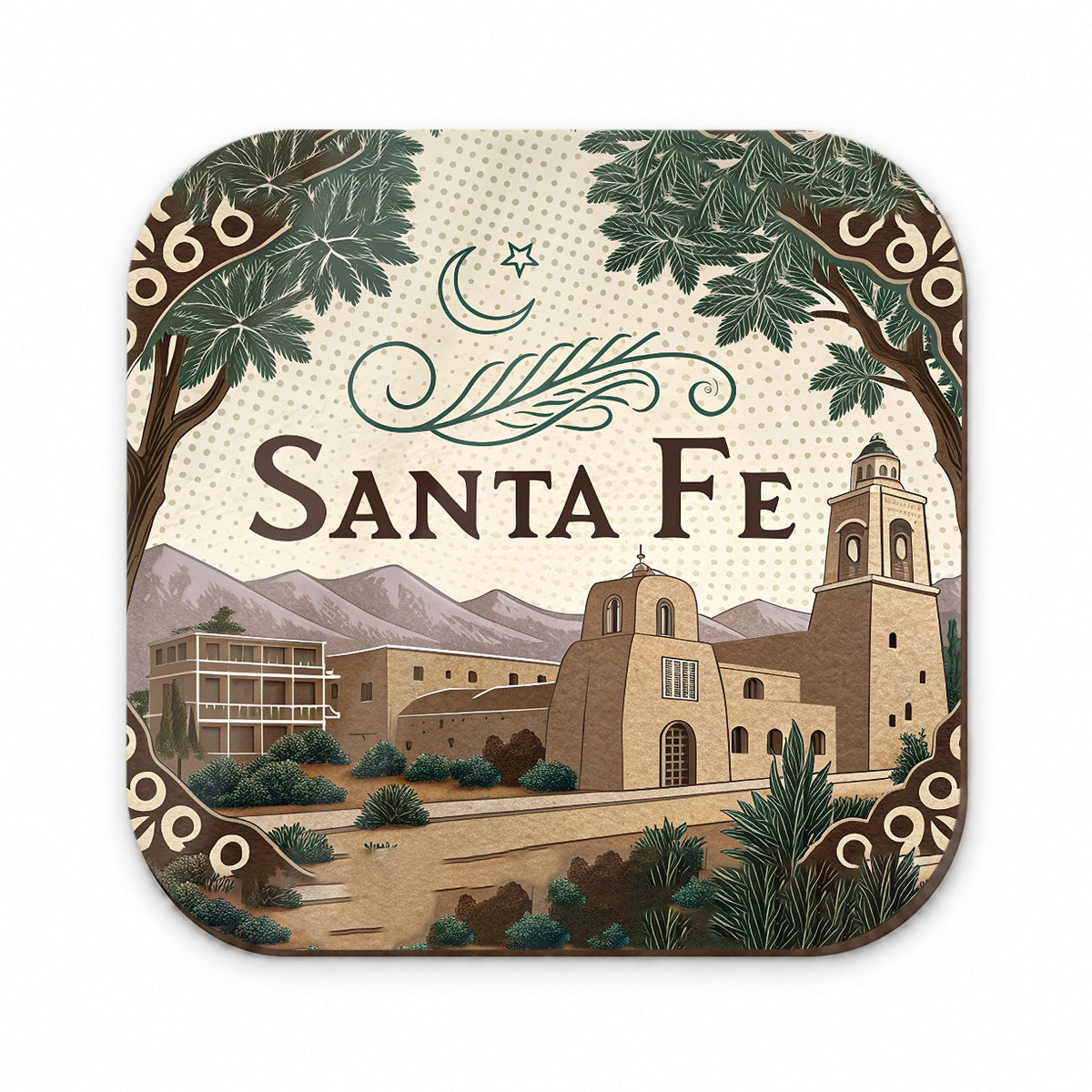 Santa Fe, New Mexico NM Travel City State Stamp Fridge Magnet