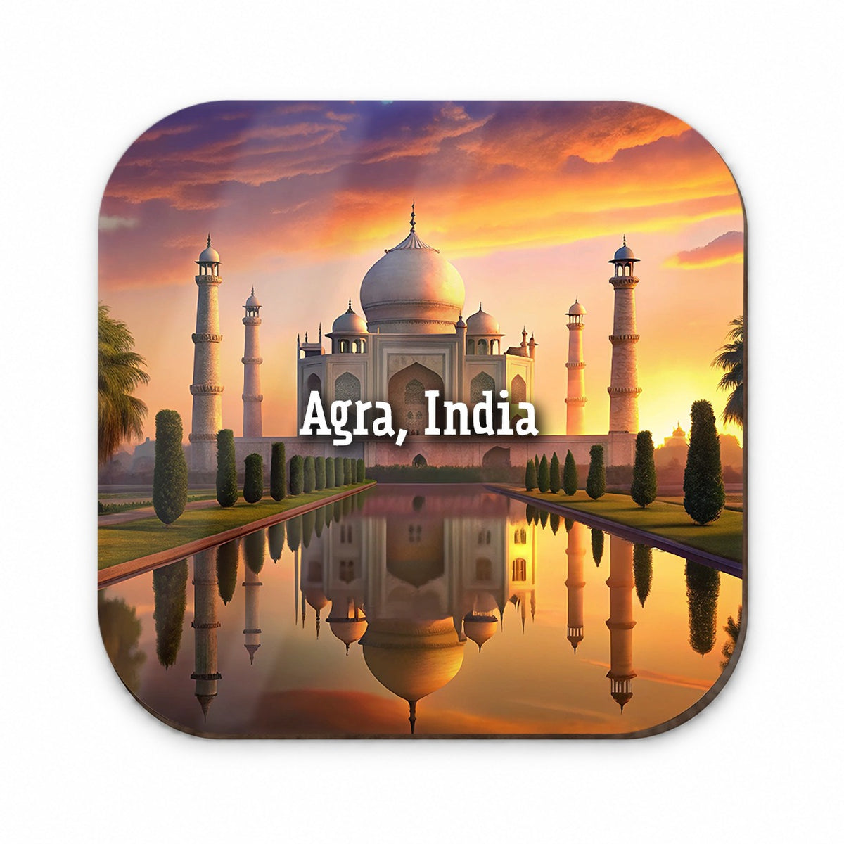 Agra, India Travel City Country Stamp Fridge Magnet
