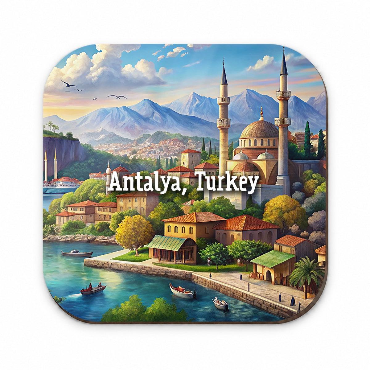 Antalya, Turkey Travel City Country Stamp Fridge Magnet