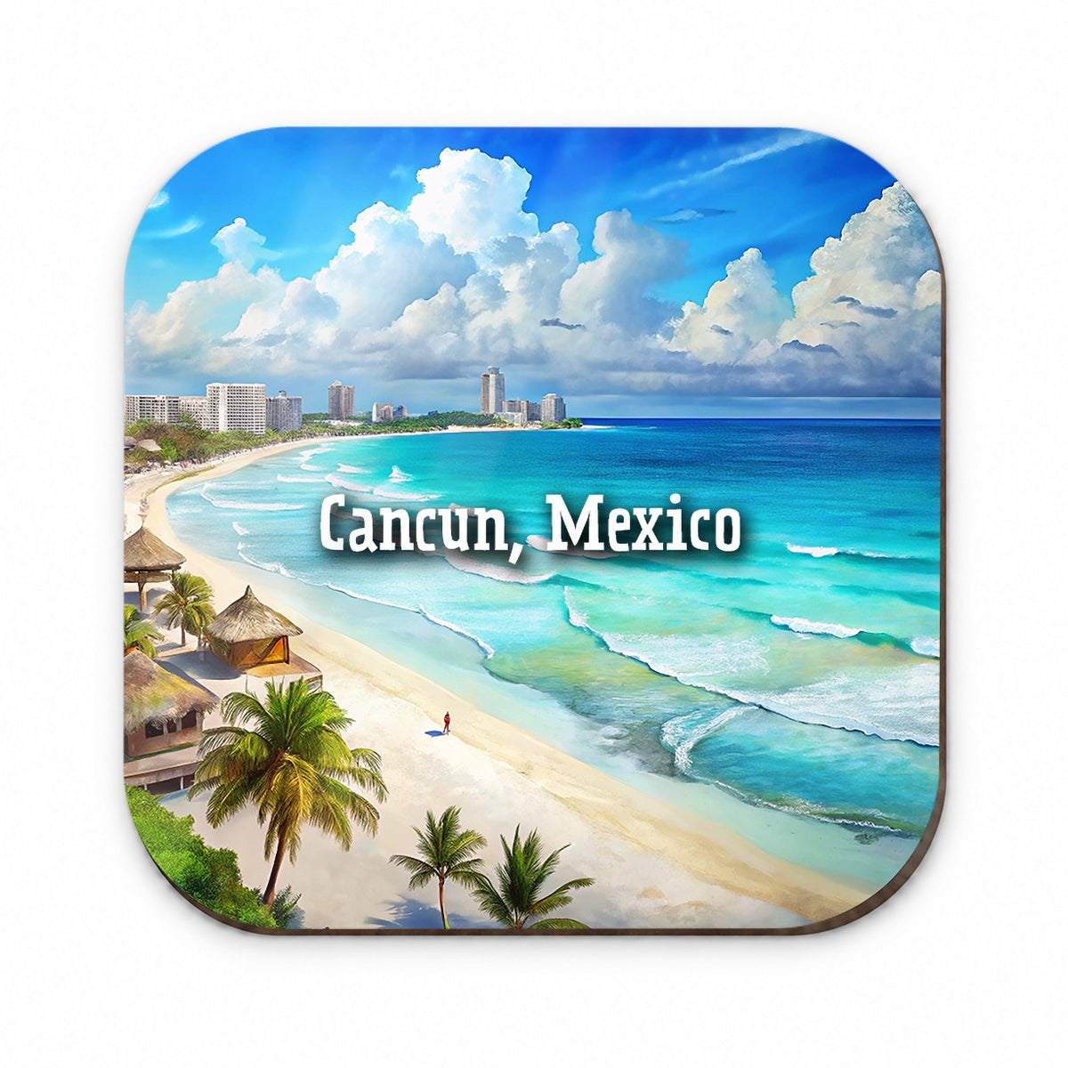 Cancun, Mexico Travel City Country Stamp Fridge Magnet
