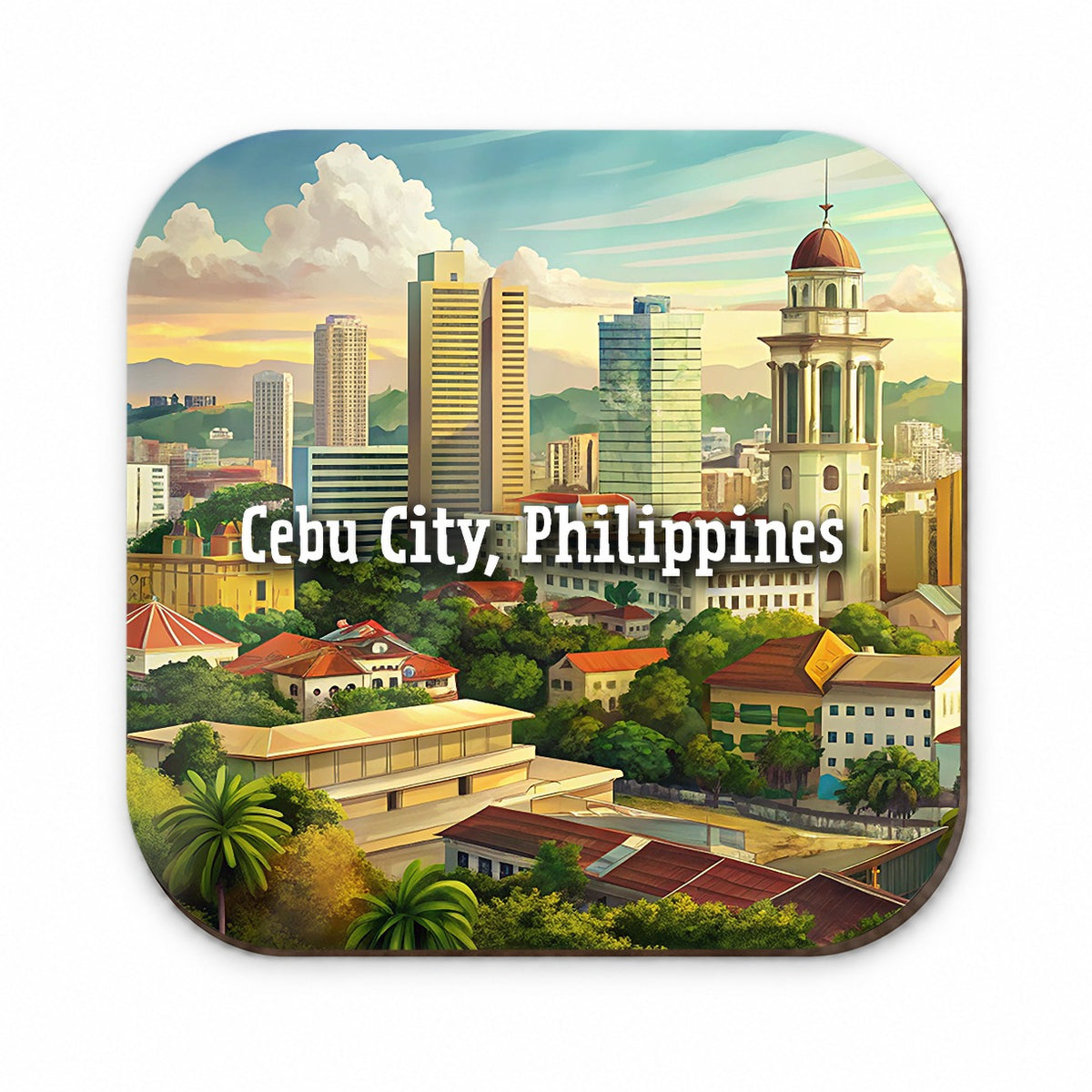 Cebu City, Philippines Travel City Country Stamp Fridge Magnet
