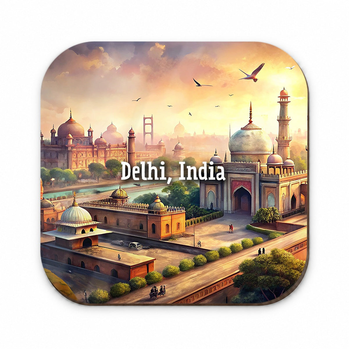 Delhi, India Travel City Country Stamp Fridge Magnet