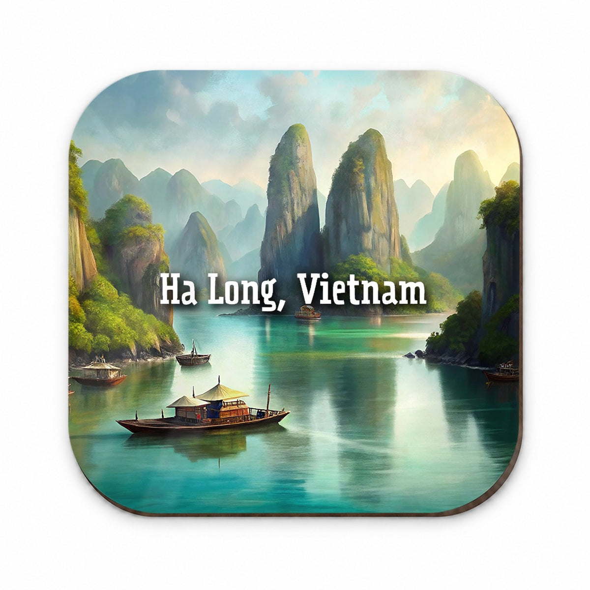 Ha Long, Vietnam Travel City Country Stamp Fridge Magnet