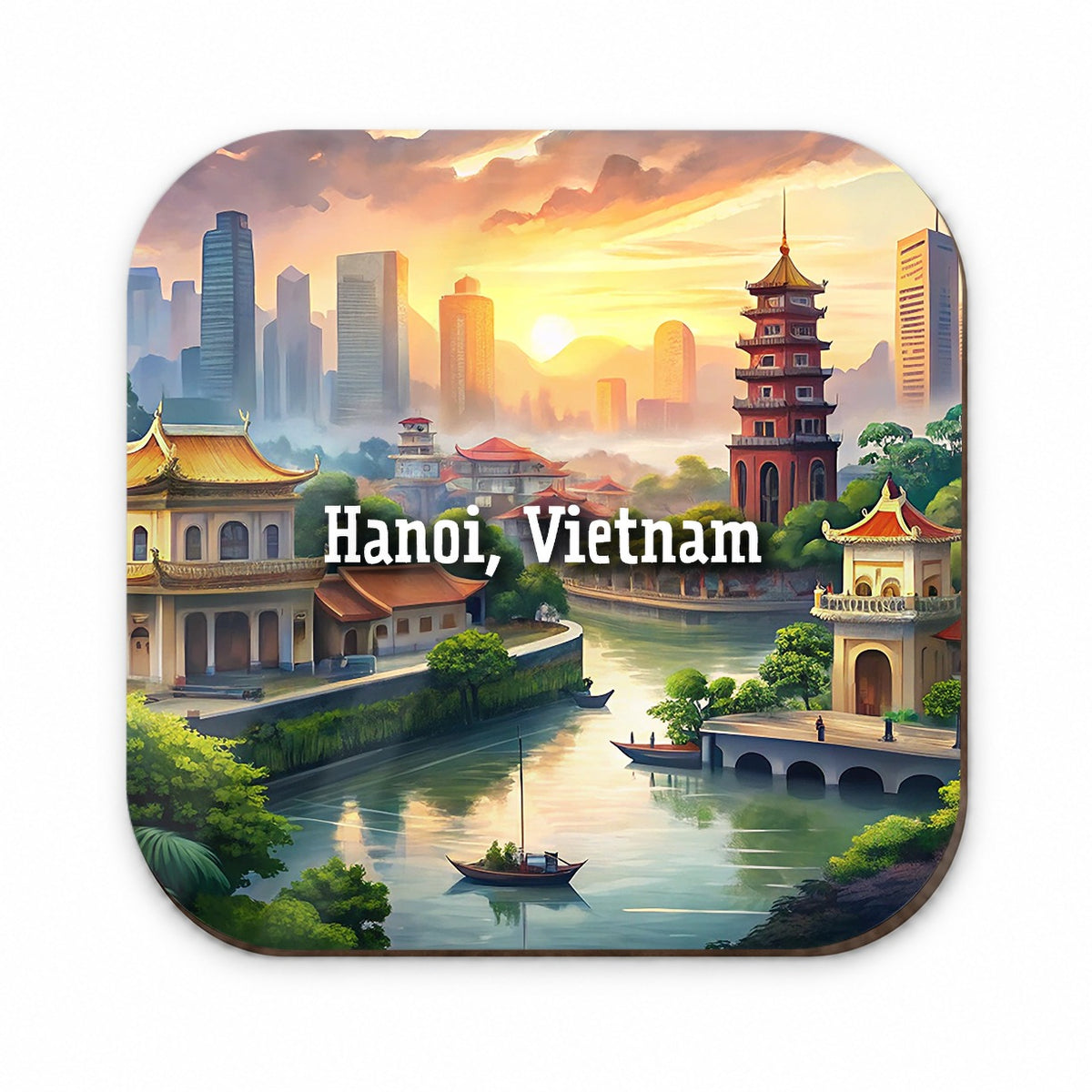 Hanoi, Vietnam Travel City Country Stamp Fridge Magnet