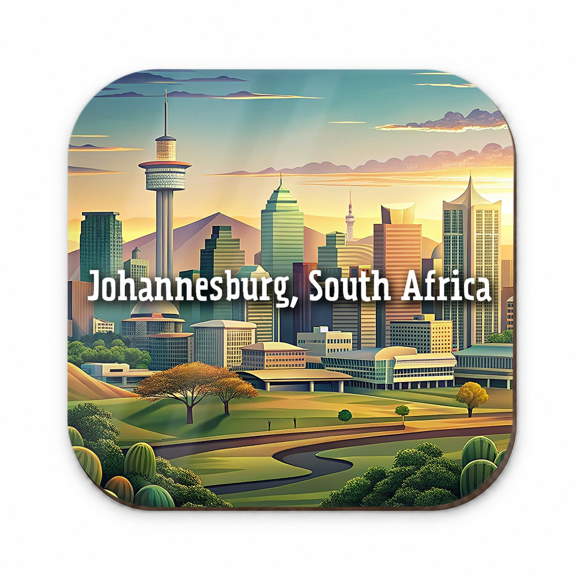 Johannesburg, South Africa Travel City Country Stamp Fridge Magnet