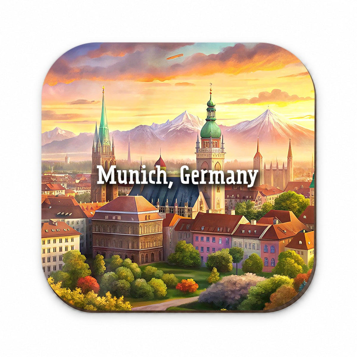 Munich, Germany Travel City Country Stamp Fridge Magnet