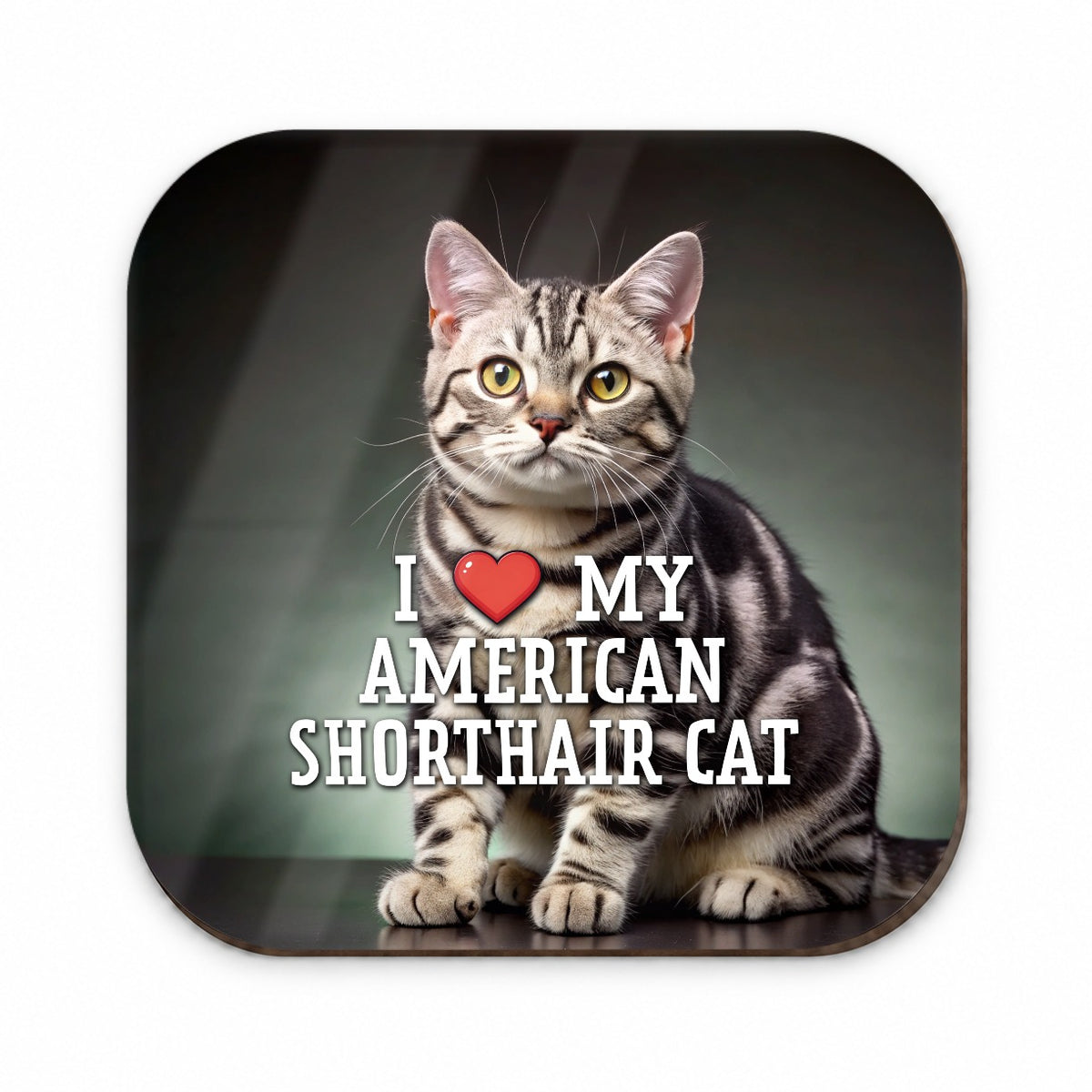 I Love My American Shorthair Cat Heart Fridge Magnet