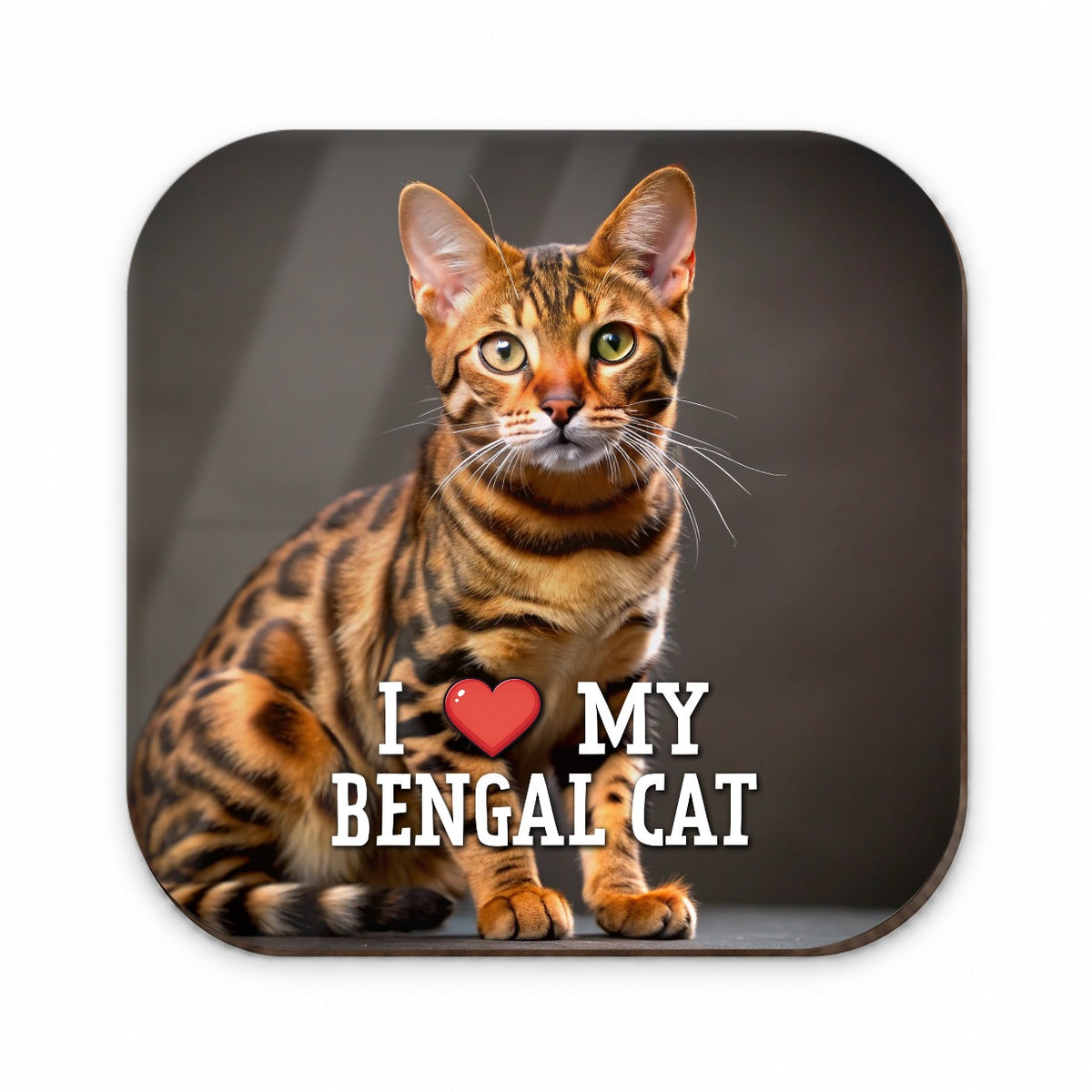 I Love My Bengal Cat Heart Fridge Magnet