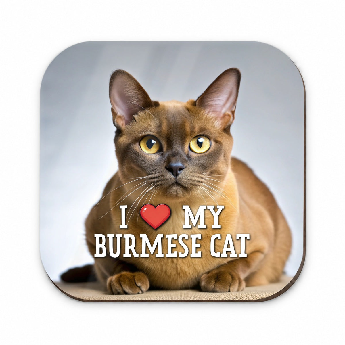 I Love My Burmese Cat Heart Fridge Magnet