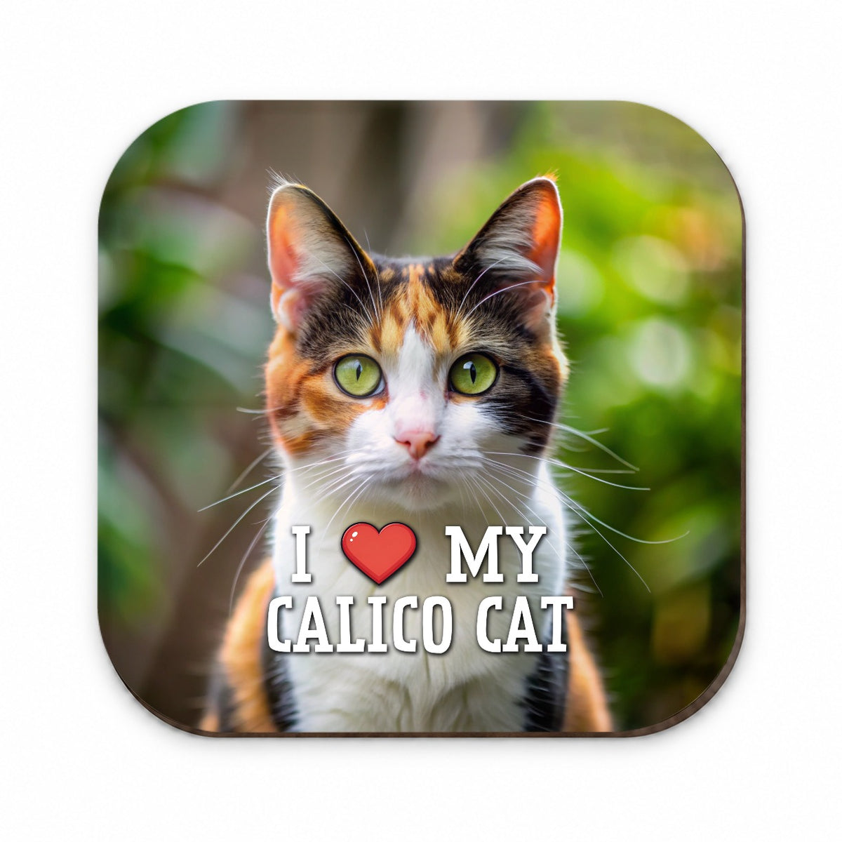 I Love My Calico Cat Heart Fridge Magnet