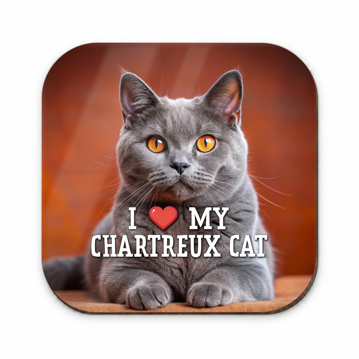 I Love My Chartreux Cat Heart Fridge Magnet