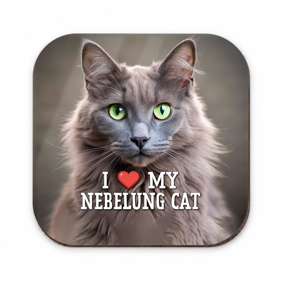 I Love My Nebelung Cat Heart Fridge Magnet