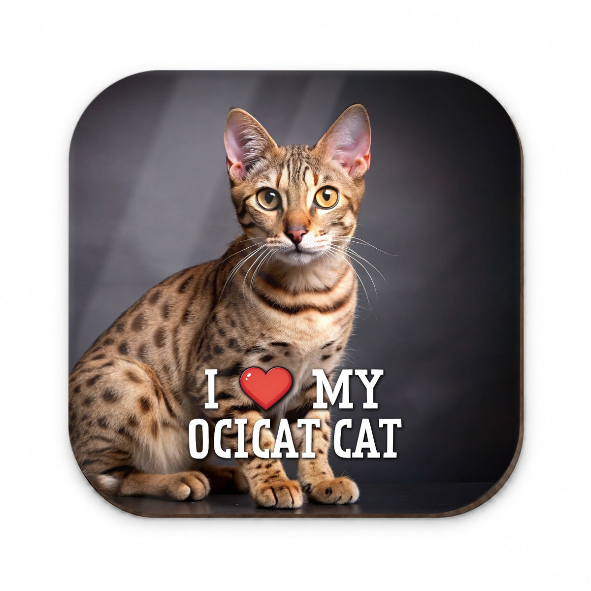 I Love My Ocicat Cat Heart Fridge Magnet