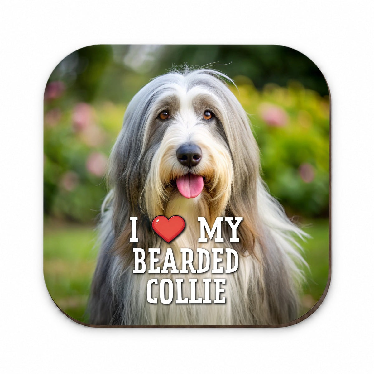 I Love My Bearded Collie Dog Heart Fridge Magnet