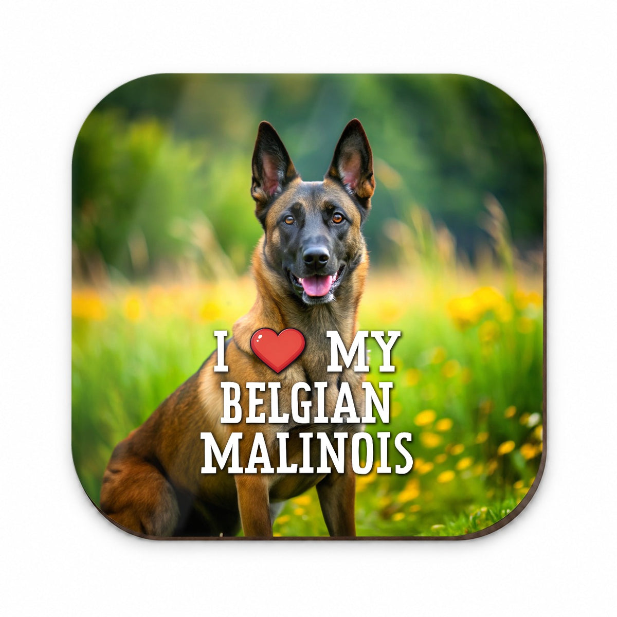 I Love My Belgian Malinois Dog Heart Fridge Magnet
