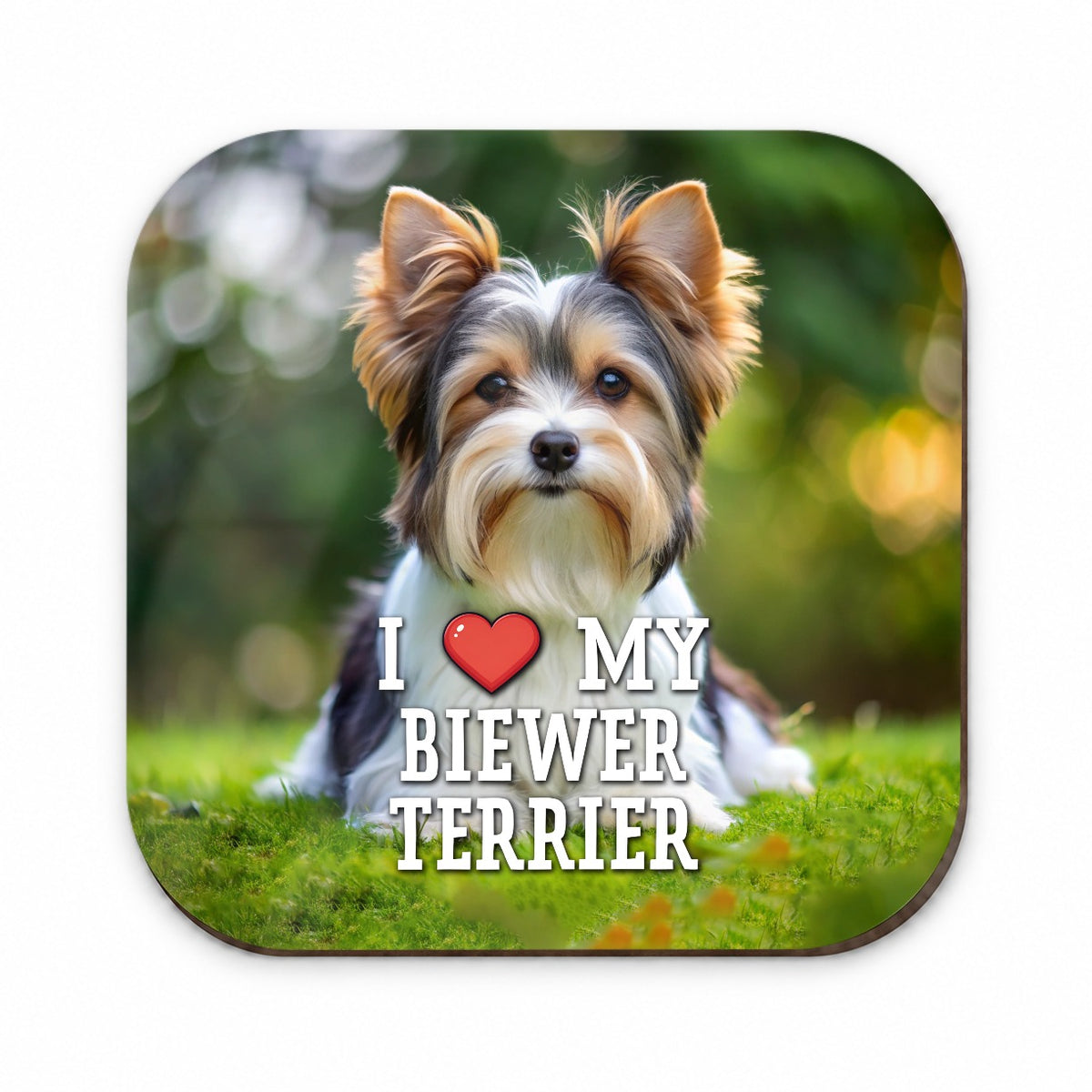 I Love My Biewer Terrier Dog Heart Fridge Magnet