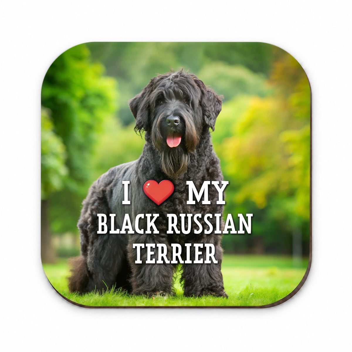 I Love My Black Russian Terrier Dog Heart Fridge Magnet