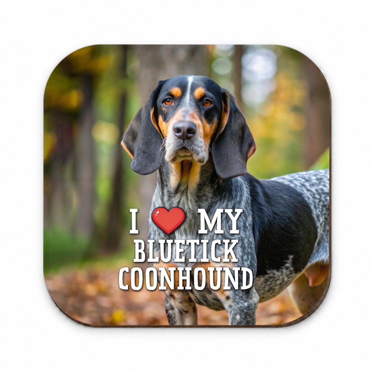 I Love My Bluetick Coonhound Dog Heart Fridge Magnet