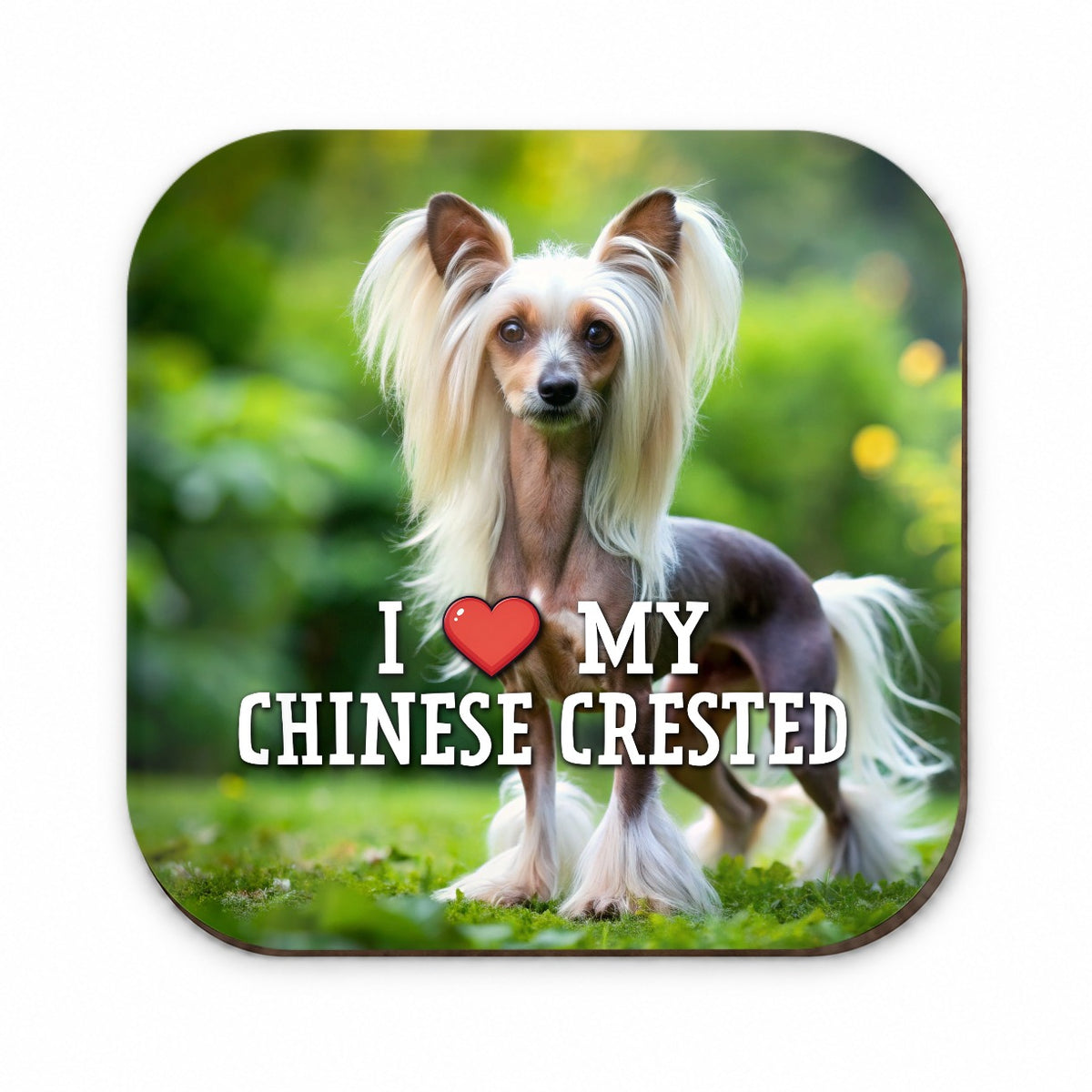 I Love My Chinese Crested Dog Heart Fridge Magnet
