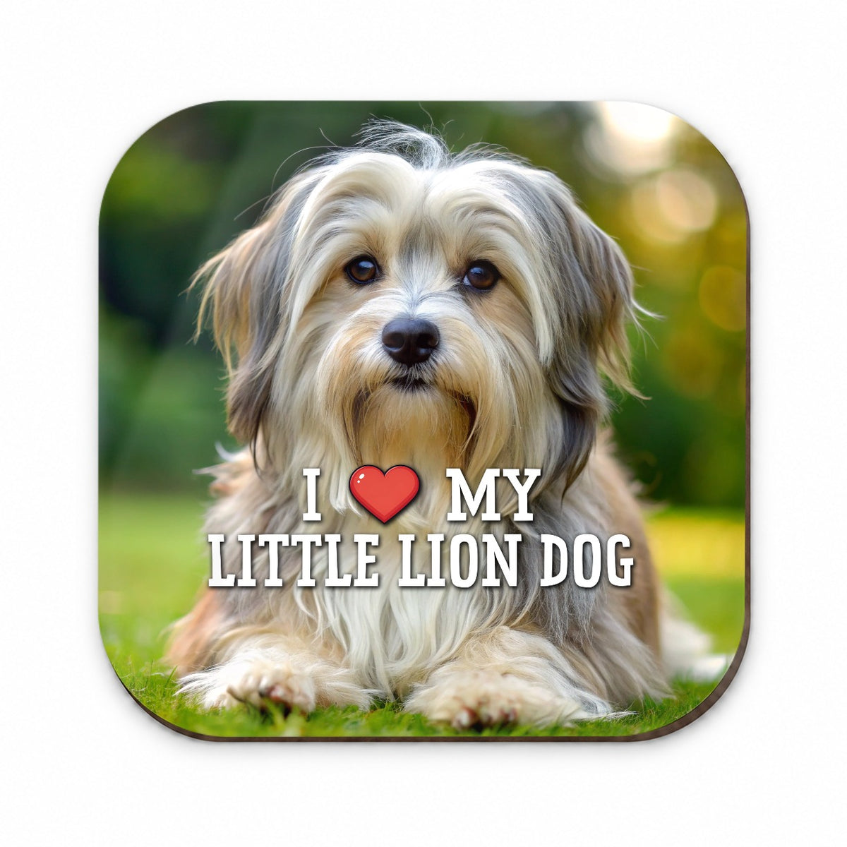 I Love My Little Lion Dog Heart Fridge Magnet