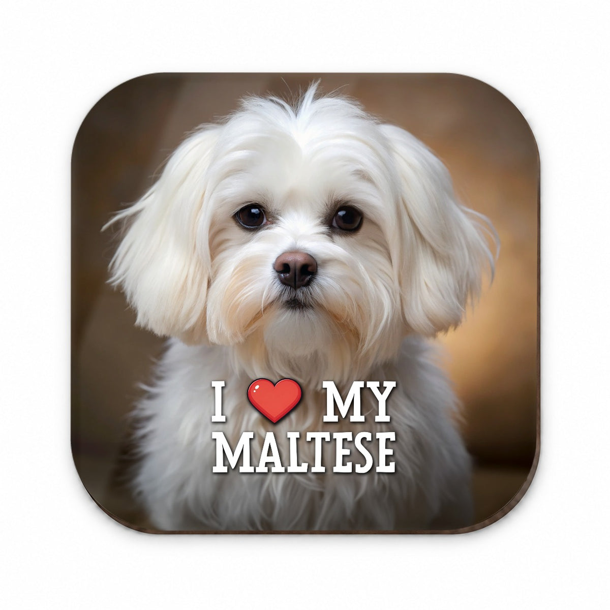 I Love My Maltese Dog Heart Fridge Magnet