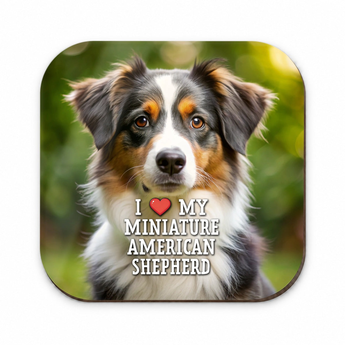 I Love My Miniature American Shepherd Dog Heart Fridge Magnet