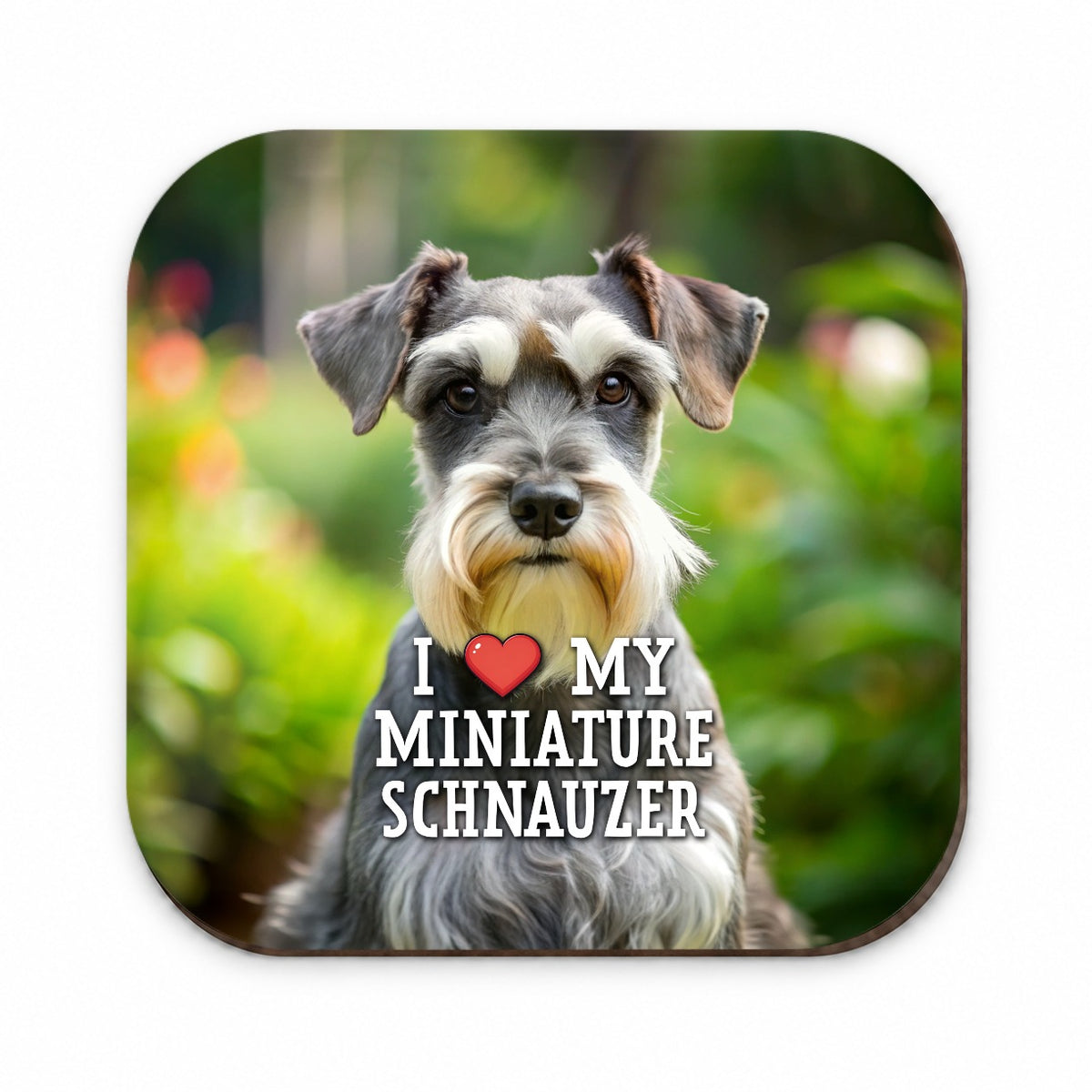 I Love My Miniature Schnauzer Dog Heart Fridge Magnet