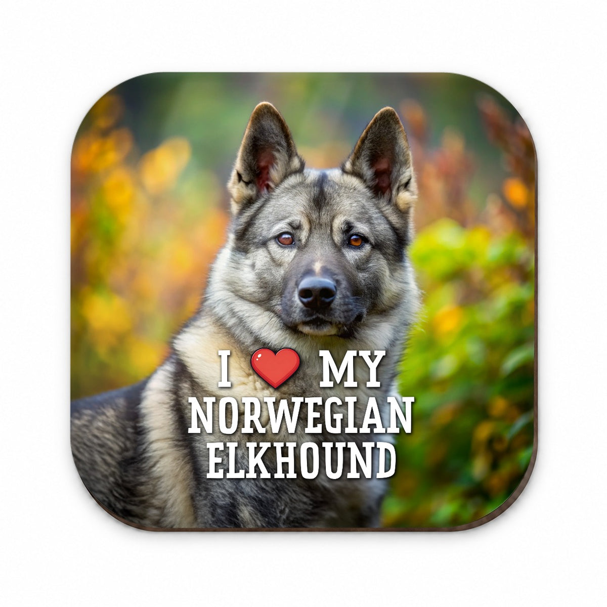 I Love My Norwegian Elkhound Dog Heart Fridge Magnet