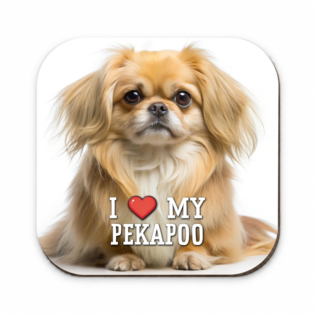 I Love My Pekapoo Dog Heart Fridge Magnet