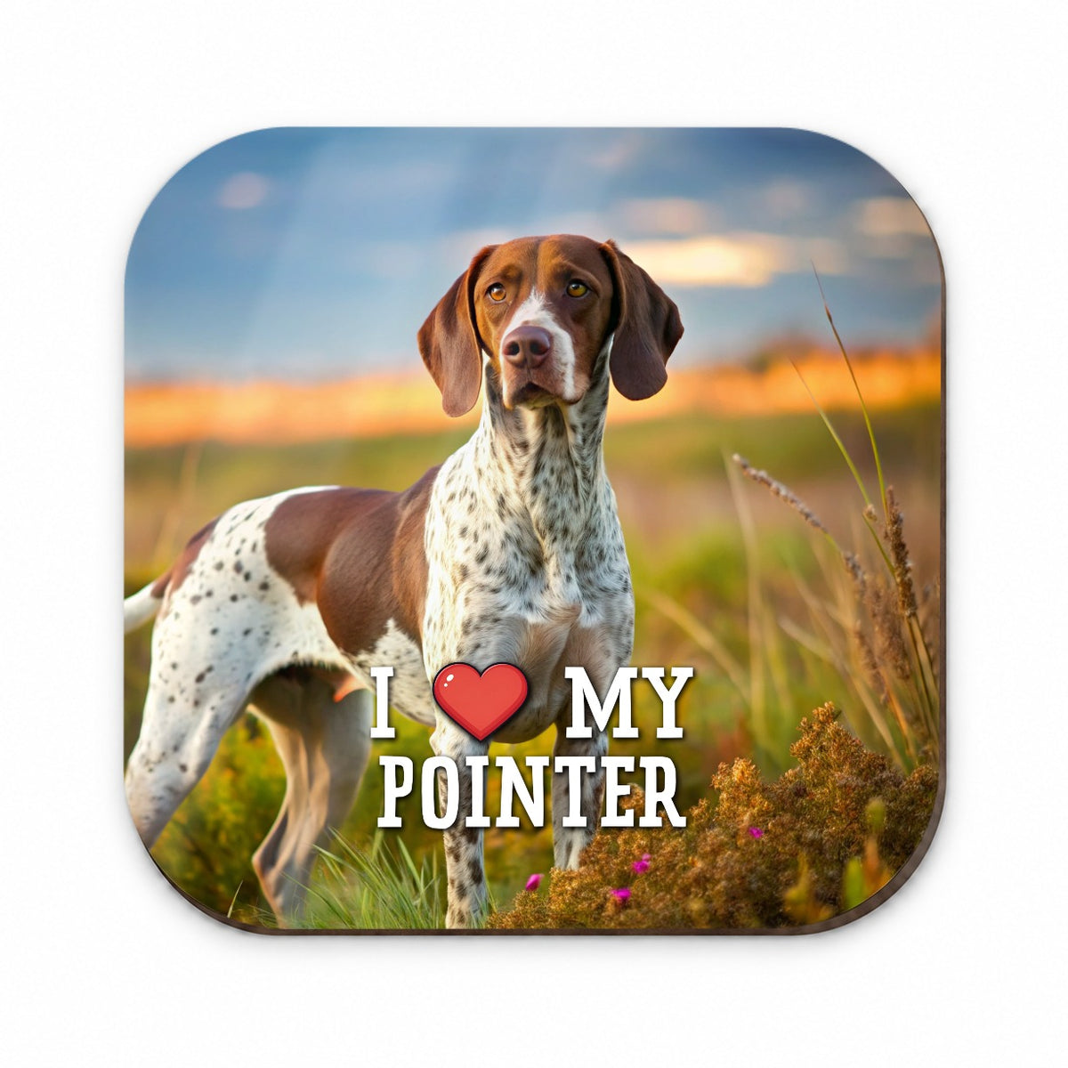 I Love My Pointer Dog Heart Fridge Magnet