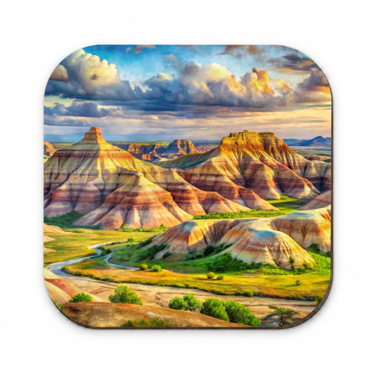 Badlands National Park South Dakota Watercolor Style Fridge Magnet