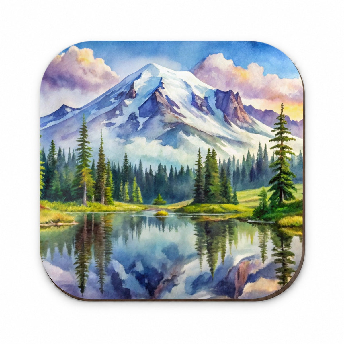 Mount Rainier National Park Washington Watercolor Style Fridge Magnet