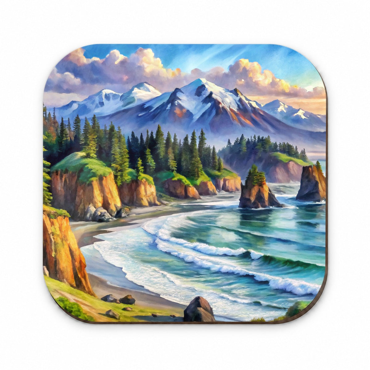 Olympic National Park Washington Watercolor Style Fridge Magnet