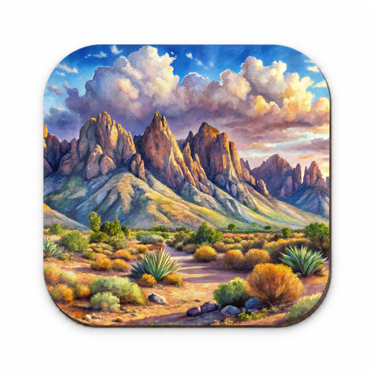 Organ Mountains-Desert Peaks National Monument New Mexico Watercolor Style Fridge Magnet