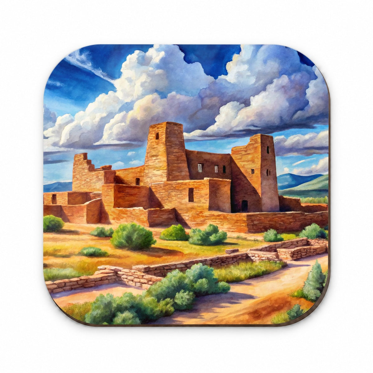 Salinas Pueblo Missions National Monument New Mexico Watercolor Style Fridge Magnet